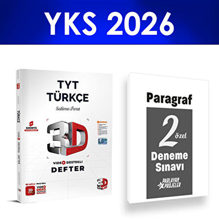 2026 TYT Türkçe Video Ders Defteri 3D Yayınları Paragraf Deneme Hediye