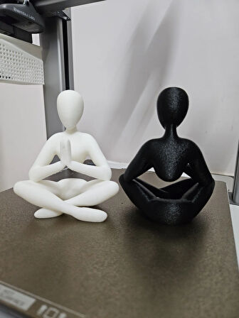 2 Renk Sİyah ve Beyaz Yoga Yapan Figür heykelcik Ev Dekorasyon Dekoratif