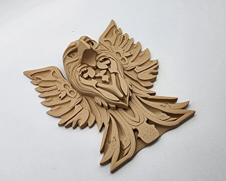 Ahşap Oymalı Kartal Dekorasyon Ürünü Masaustu Dekoratif 13CM