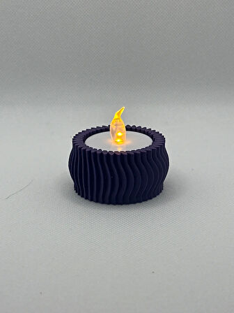 Sİyah Renk Mini Mumluk Dekoratif Obje Carbon katkılı