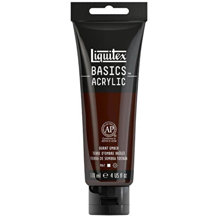Liquitex Basics Acrylic 118ml Akrilik Boya Burnt Umber 128