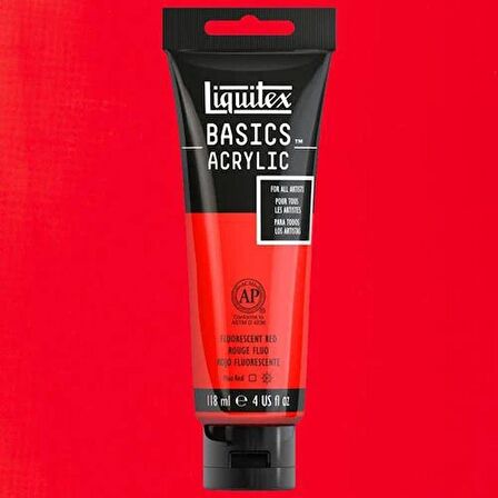 Liquitex Basics Acrylic 118ml Akrilik Boya Fluorescent Red 983