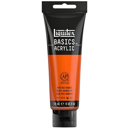 Liquitex Basics Acrylic 118ml Akrilik Boya Vivid Red Orange 620