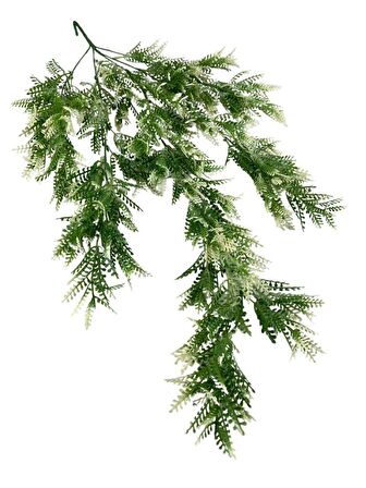 Yapay Çiçek Sarkan Çiçek Yeşil Beyaz Fern725 Yapay Sarmaşık  70*30cm UV Katkılı Güneşe Dayanıklı