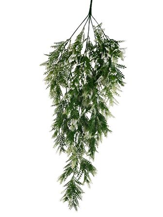 Yapay Çiçek Sarkan Çiçek Yeşil Beyaz Fern725 Yapay Sarmaşık  70*30cm UV Katkılı Güneşe Dayanıklı