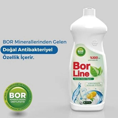 Borline Limon Kokulu Bor Katkılı Bulaşık Deterjanı 1350 ML