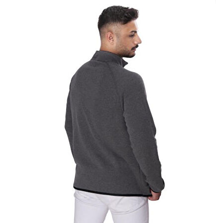 ÜÇ İPLİK SWEAT CEPLİ FERMUARLI FÜME SMALL