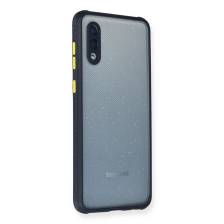 Samsung Galaxy A02 Kılıf Miami Şeffaf Silikon - Lacivert
