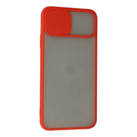 Apple İphone 11 Pro Max Kılıf Palm Buzlu Kamera Sürgülü Silikon - Kırmızı