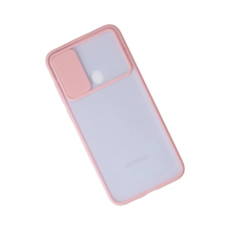 Samsung Galaxy A11 Kılıf Palm Buzlu Kamera Sürgülü Silikon - Pembe