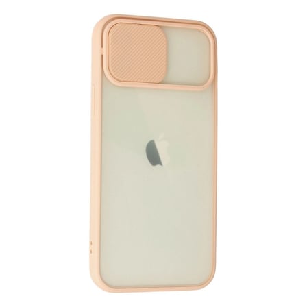 Apple İphone 12 Kılıf Palm Buzlu Kamera Sürgülü Silikon - Pembe