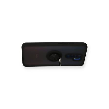 Xiaomi Redmi 9 Kılıf Montreal Yüzüklü Silikon Kapak - Siyah