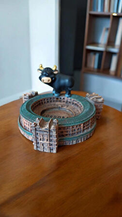 vintage cordoba boğa güreşi arena polyester biblo & 10 x7 cm