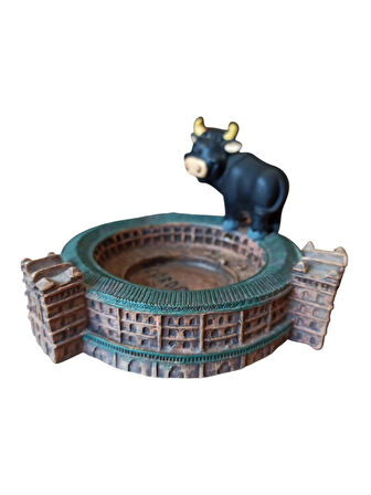 vintage cordoba boğa güreşi arena polyester biblo & 10 x7 cm