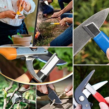 celikavm® Koruyucu Kapaklı Keskin Makas Budama Makası Bıçak Bileme Aparatı Bileyici