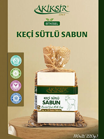 Keçi Sütlü Bitkisel Sabun – 2 Adet – 2x110g