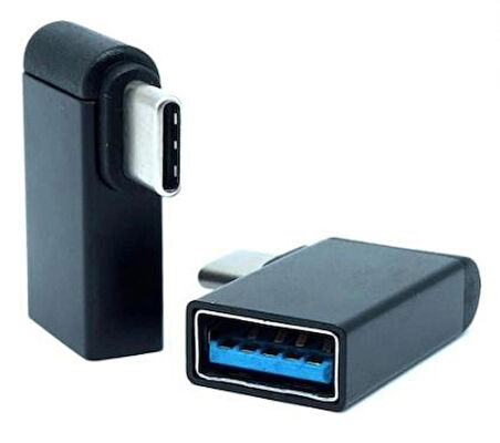 Lunatic 4658 Type C 3.1 To Usb 3.0 Şarj 90 Dirsek Köşe Çevirici Dönüştürücü Adaptör