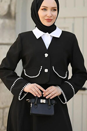 İşleme Detaylı Etekli Takım Bordo