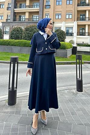 İşleme Detaylı Etekli Takım Bordo