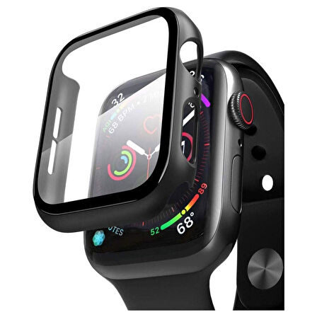 Apple Watch 44 Mm 360 Derece Koruyucu Kılıf Siyah