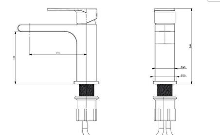 Bocchi Smart Lavabo Bataryası Antik Siyah 1012-1001-AB