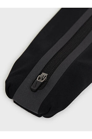 Running Slim Waistpack Reflector Unisex İnce Esnek Siyah Spor Bel Çantası