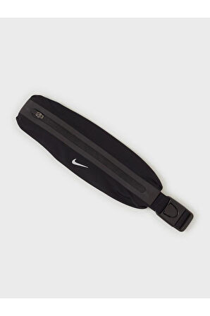 Running Slim Waistpack Reflector Unisex İnce Esnek Siyah Spor Bel Çantası