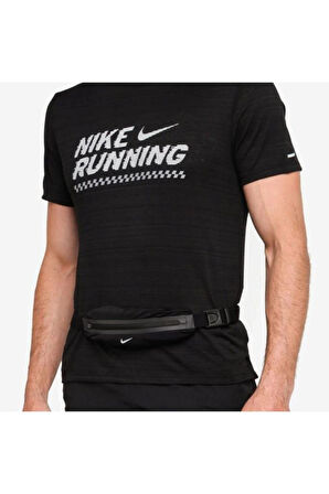 Running Slim Waistpack Reflector Unisex İnce Esnek Siyah Spor Bel Çantası