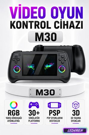 M30 4.3" Retro Taşınabilir El Oyun Konsolu Atari Arcade Kutusu TV Bağlantılı