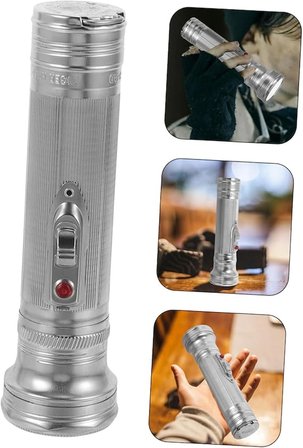 Pil Dahil Nostaljik Pilli Metal El Feneri Küçük Boy Orta Boy Pil ile Çalışır 