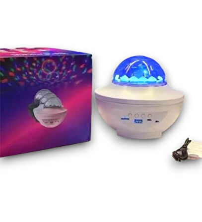 Xy-918 Bluetoothlu Hoparlör Mp3 Usb Dönen Işıklı Disko Topu