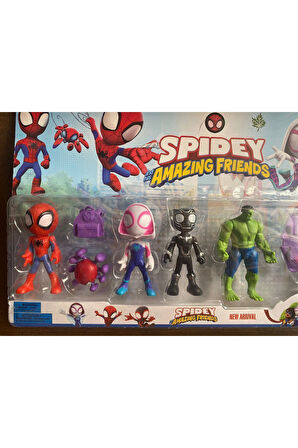 Spiderman Spidey Ve Arkadaşları 6'lı Figür Set oyuncak spiderman figür 6lı set