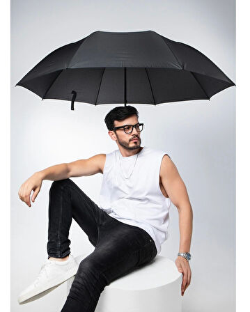 Rüzgara Dayanıklı Protokol Büyük Boy Karbon Fiber Baston Şemsiye