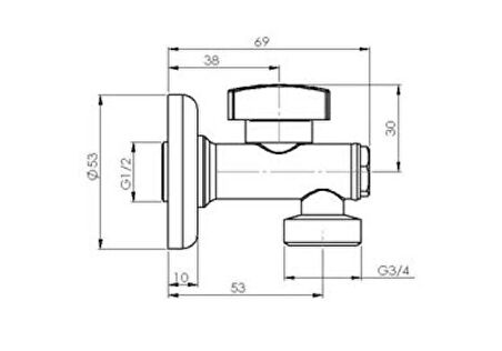 Bocchi 6170-0002 Filtreli Çamaşır Musluğu 3/4