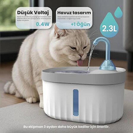 ATAPET KEDİ KÖPEK VE PAPAĞANLAR İÇİN SU PINARI 2,3LT