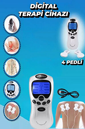 2 Kanallı Fizik Tedavi Tens Cihazı Dijital Portatif Tens, Ems, Masaj Cihazı