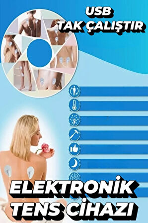 2 Kanallı Fizik Tedavi Tens Cihazı Dijital Portatif Tens, Ems, Masaj Cihazı