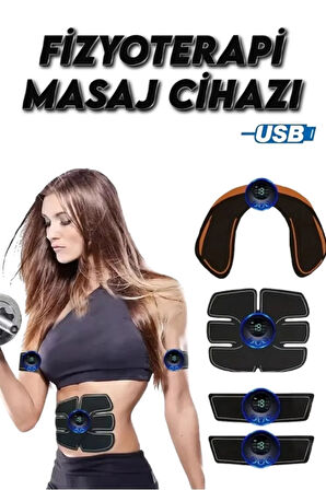 Fizyoterapi Masaj Aleti EMS Tens Kas Uyarıcı Geliştirici 4lü Set