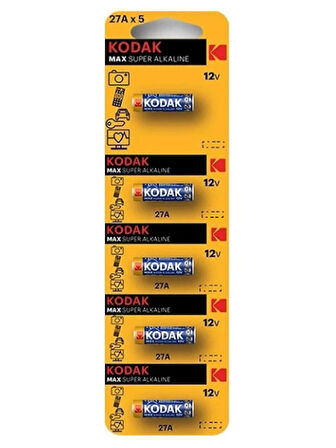Kodak Alkalin Pil 27A Küçük Tekli - 2 adet