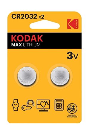 KODAK 2 Lİ CR2032 LITYUM PARA PIL