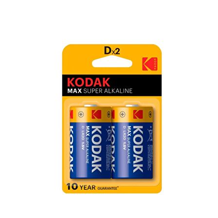 Kodak 2 Adet Max Alkalin Büyük Pil-D