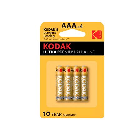 Kodak 4 Adet Ultra Premium Alkalin İnce Pil-AAA