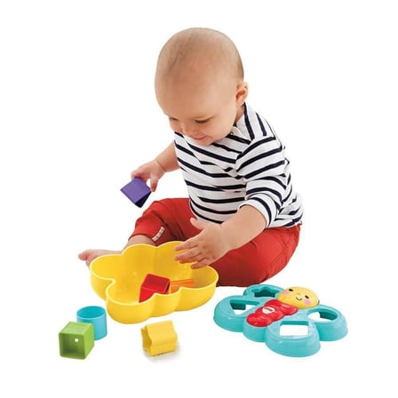 Fisher Price Şekil Eşleştirme Arkadaşı Kelebek - Eğitici Bebek Oyuncağı (6+ Ay)