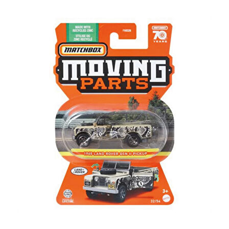 Matchbox 1/64 Ölçek Moving Parts Uzun Kart Araçlar HLG17 1965 Land Rover Gen II Pickup