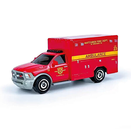 Matchbox 1/64 Ölçek Moving Parts Uzun Kart Araçlar HLG11 2019 Ram Ambulance