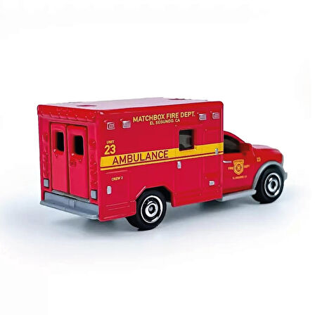 Matchbox 1/64 Ölçek Moving Parts Uzun Kart Araçlar HLG11 2019 Ram Ambulance