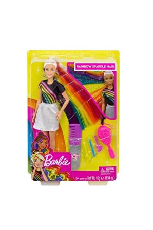 Barbie Gökkuşağı Renkli Saçlar Bebeği