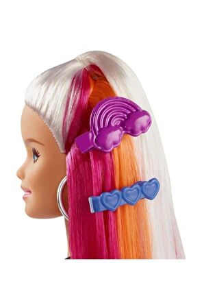 Barbie Gökkuşağı Renkli Saçlar Bebeği