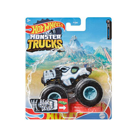 Hot Wheels FYJ44 Monster Trucks 1:64 Arabalar Bear Devil HCP66