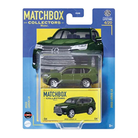 Matchbox 1/64 Ölçek Premium Araçlar HVW19 2022 Lexus LX